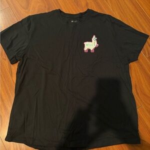 Figs black short sleeve llama shirt